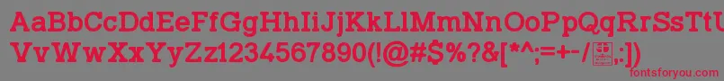 TyposlabIrregularDemo Font – Red Fonts on Gray Background