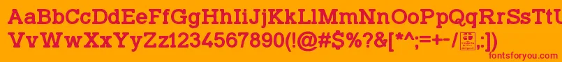TyposlabIrregularDemo Font – Red Fonts on Orange Background