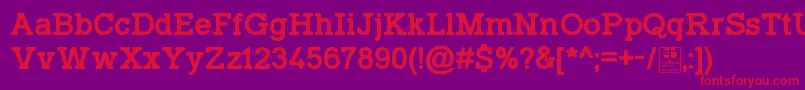 TyposlabIrregularDemo Font – Red Fonts on Purple Background