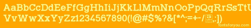 TyposlabIrregularDemo Font – Yellow Fonts on Orange Background