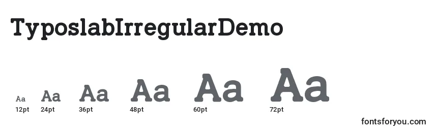 TyposlabIrregularDemo Font Sizes