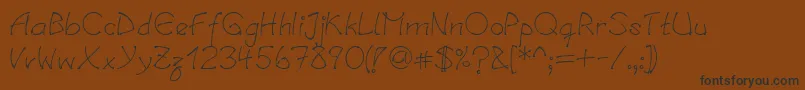 LinotypesalamanderMedium Font – Black Fonts on Brown Background