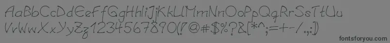 LinotypesalamanderMedium Font – Black Fonts on Gray Background