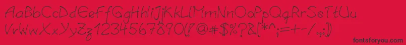 LinotypesalamanderMedium Font – Black Fonts on Red Background