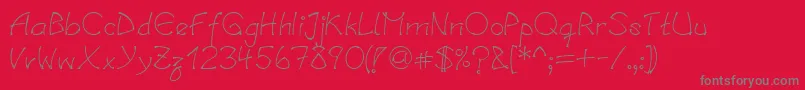 LinotypesalamanderMedium Font – Gray Fonts on Red Background