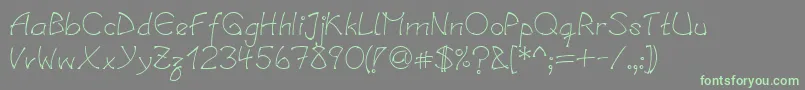 LinotypesalamanderMedium Font – Green Fonts on Gray Background