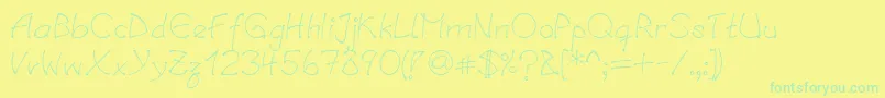 LinotypesalamanderMedium Font – Green Fonts on Yellow Background