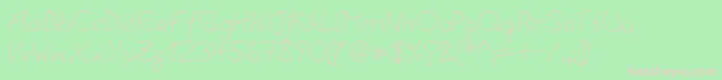 LinotypesalamanderMedium Font – Pink Fonts on Green Background