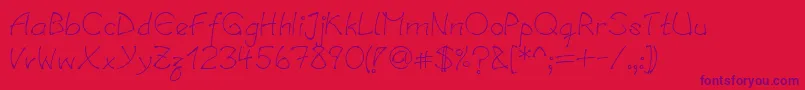 LinotypesalamanderMedium Font – Purple Fonts on Red Background