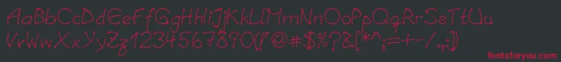 LinotypesalamanderMedium Font – Red Fonts on Black Background