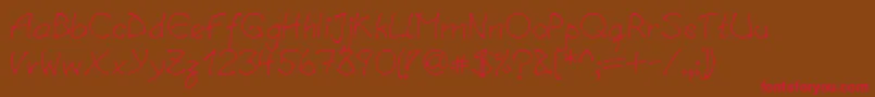 LinotypesalamanderMedium Font – Red Fonts on Brown Background