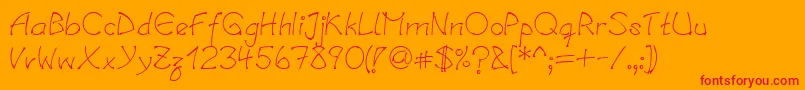 LinotypesalamanderMedium Font – Red Fonts on Orange Background