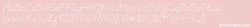 LinotypesalamanderMedium Font – White Fonts on Pink Background