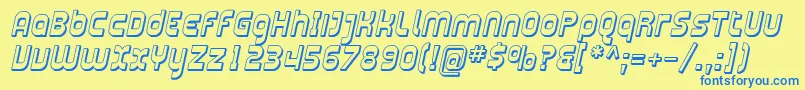 Plasma12 Font – Blue Fonts on Yellow Background