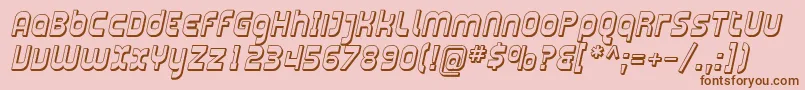 Plasma12 Font – Brown Fonts on Pink Background