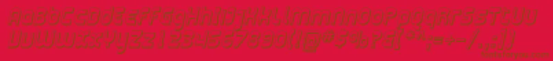 Plasma12 Font – Brown Fonts on Red Background