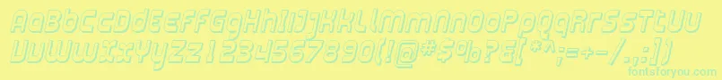 Plasma12 Font – Green Fonts on Yellow Background