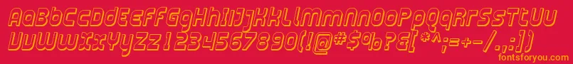 Plasma12 Font – Orange Fonts on Red Background