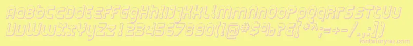 Plasma12 Font – Pink Fonts on Yellow Background