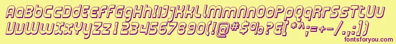 Plasma12 Font – Purple Fonts on Yellow Background