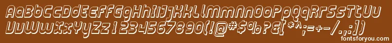 Plasma12 Font – White Fonts on Brown Background