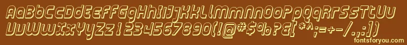 Plasma12 Font – Yellow Fonts on Brown Background