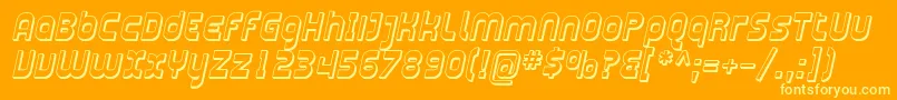 Plasma12 Font – Yellow Fonts on Orange Background