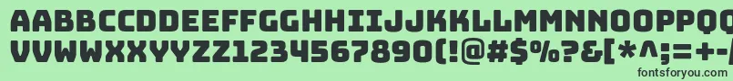 BungeelayersRegular Font – Black Fonts on Green Background