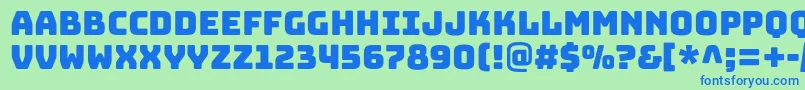 BungeelayersRegular Font – Blue Fonts on Green Background