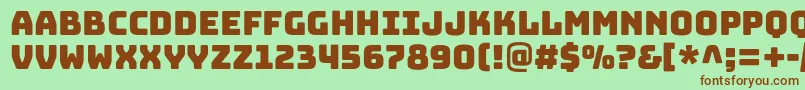 BungeelayersRegular Font – Brown Fonts on Green Background