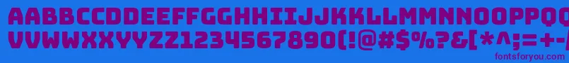 BungeelayersRegular Font – Purple Fonts on Blue Background