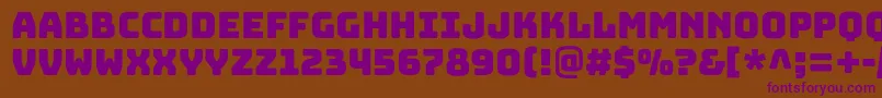 BungeelayersRegular Font – Purple Fonts on Brown Background