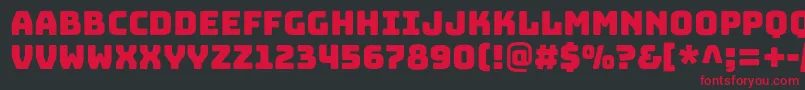 BungeelayersRegular Font – Red Fonts on Black Background