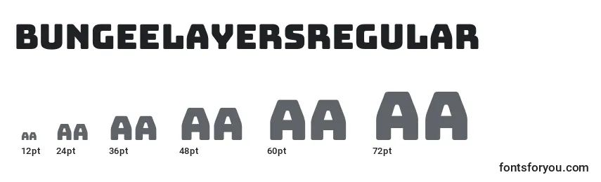 Размеры шрифта BungeelayersRegular