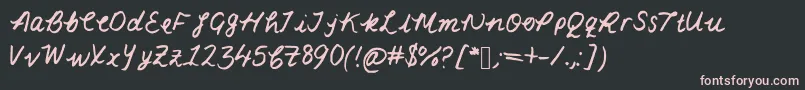 Lacarmella Font – Pink Fonts on Black Background