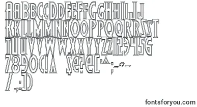 WolfsBaneOutline font – tall Fonts