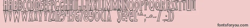 WolfsBaneOutline Font – Black Fonts on Pink Background