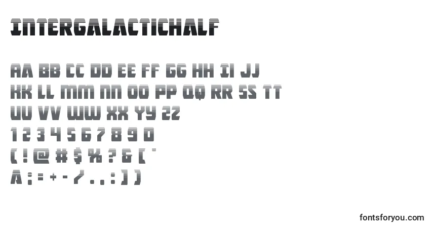 Intergalactichalf Font – alphabet, numbers, special characters