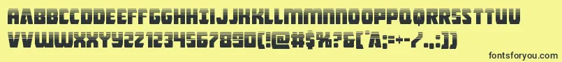 Intergalactichalf Font – Black Fonts on Yellow Background