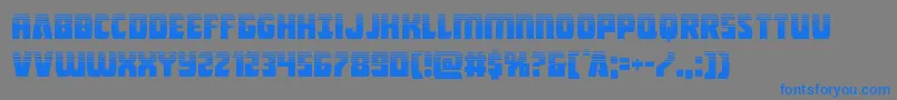 Intergalactichalf Font – Blue Fonts on Gray Background