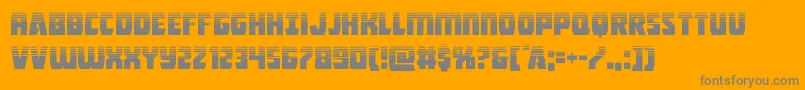 Intergalactichalf Font – Gray Fonts on Orange Background