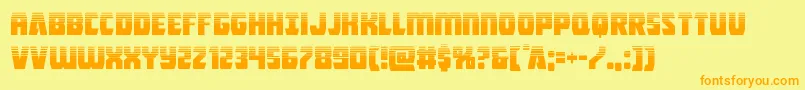 Intergalactichalf Font – Orange Fonts on Yellow Background