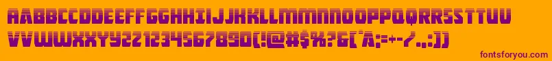 Intergalactichalf Font – Purple Fonts on Orange Background