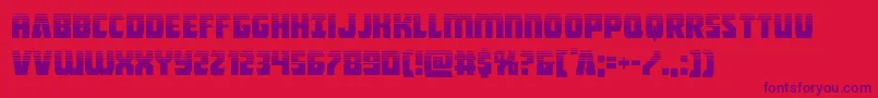 フォントIntergalactichalf – 赤い背景に紫のフォント