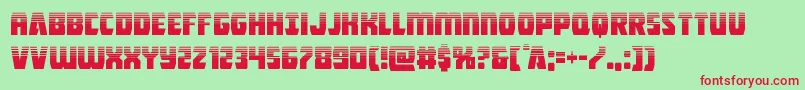 Intergalactichalf Font – Red Fonts on Green Background