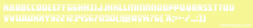 Intergalactichalf Font – White Fonts on Yellow Background