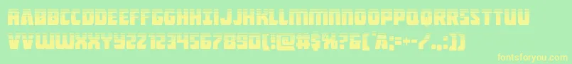 Intergalactichalf Font – Yellow Fonts on Green Background