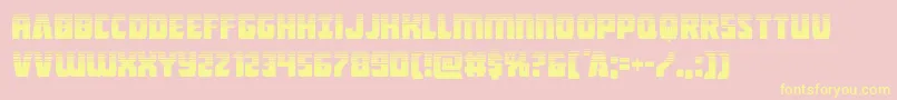 Intergalactichalf Font – Yellow Fonts on Pink Background