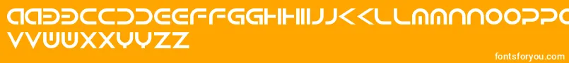 Android-Schriftart – Weiße Schriften auf orangefarbenem Hintergrund