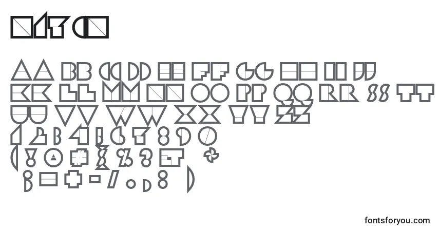 Schriftart N17cn – Alphabet, Zahlen, spezielle Symbole
